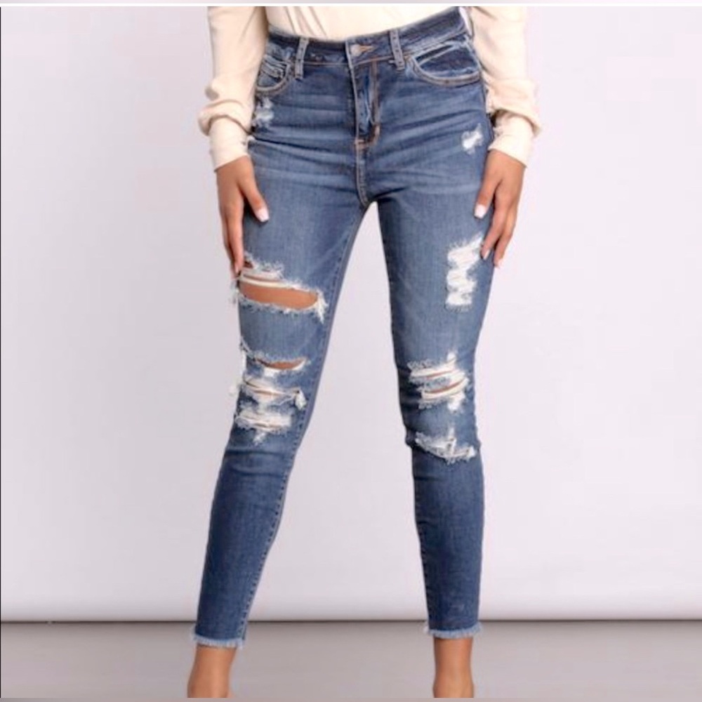 Cello Jeans, High Waist, Distressed Raw Crop, 11